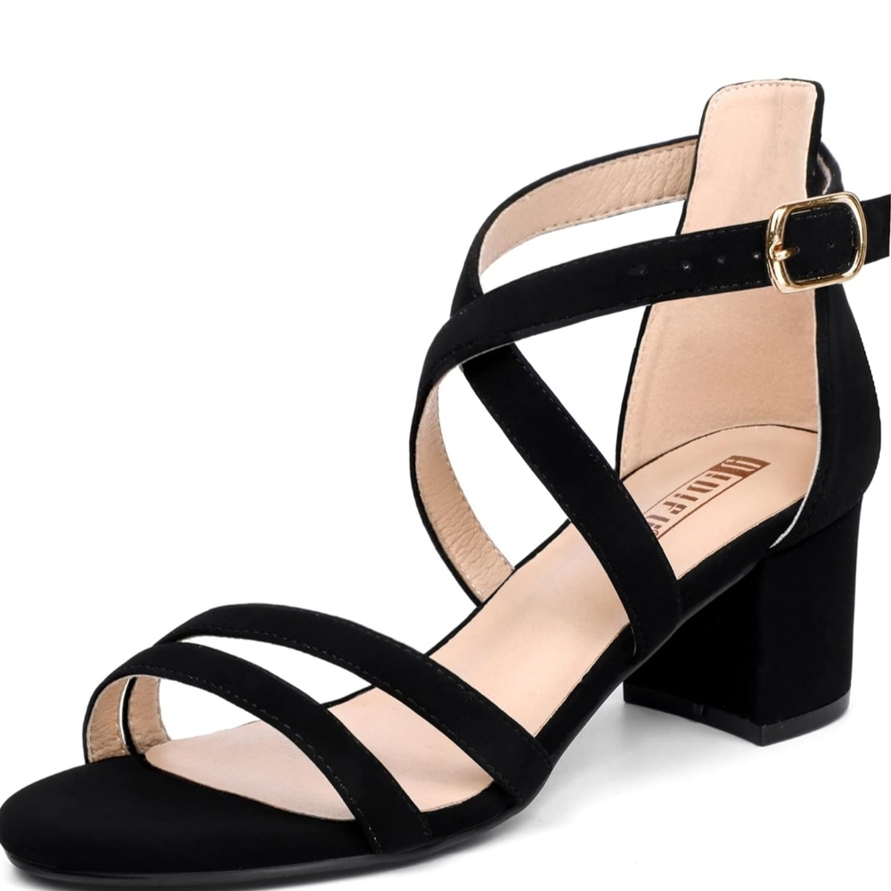 Elegant Black Strappy Heels